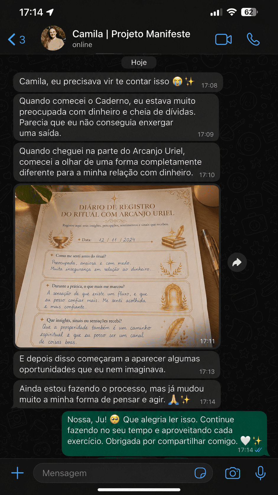 Conversa ilustrativa sobre o Caderno e o Arcanjo Uriel